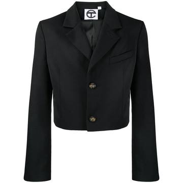 single breasted cropped jacket