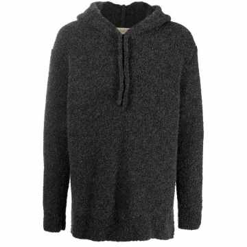 knitted long-sleeved hoodie