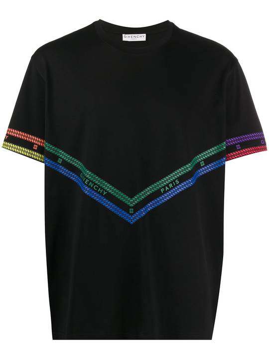 multicoloured chain print T-shirt展示图