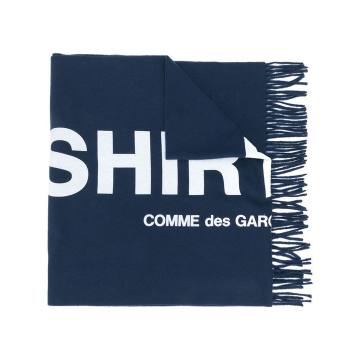 embroidered logo scarf