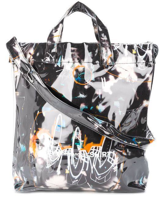 graffiti-print tote bag展示图