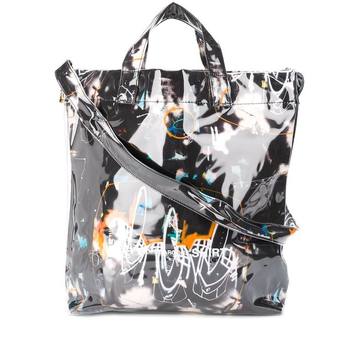 graffiti-print tote bag