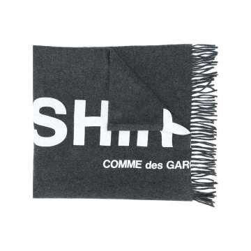 logo print scarf