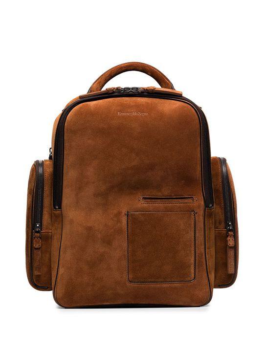 Brown suede backpack展示图