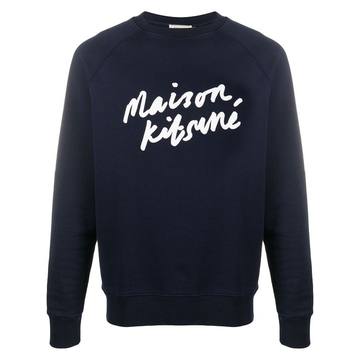 logo print crew neck sweatshirt