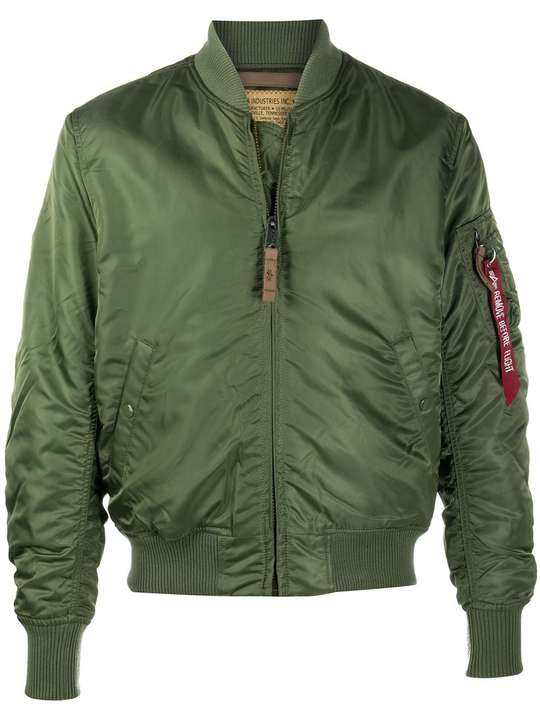 MA-1 rib-trimmed bomber jacket展示图