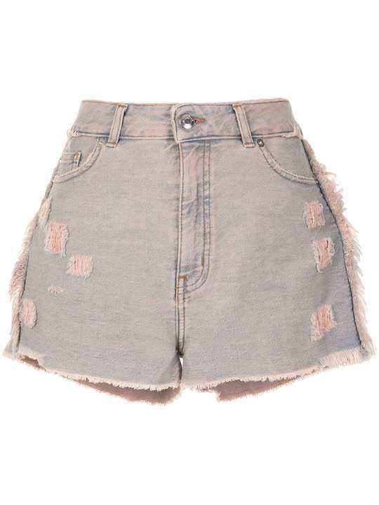 distressed denim shorts展示图