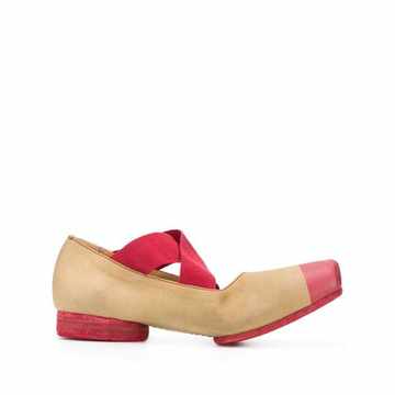 colour-block ballerina shoes