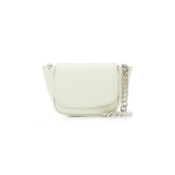 Mini Bend Croc-Effect Leather Crossbody Bag