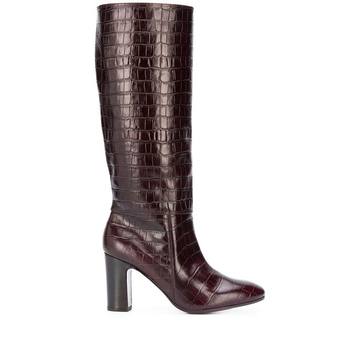 Enis crocodile-effect knee boots