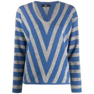 diagonal striped cashmere jumper