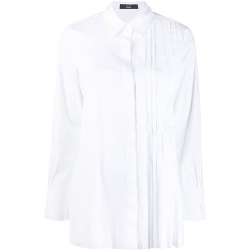pleated panel loose-fit shirt