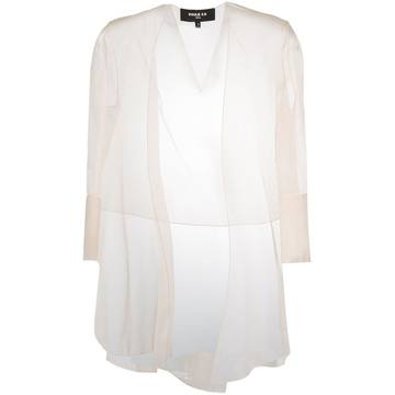 asymmetric sheer blazer