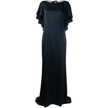 ruffled layer long dress