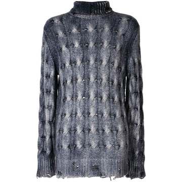 open knit cashmere-blend jumper