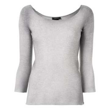 washed wide-neck top