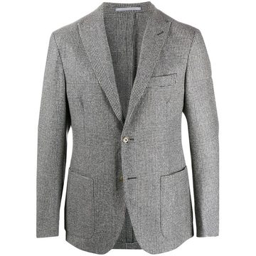 checked tailored blazer