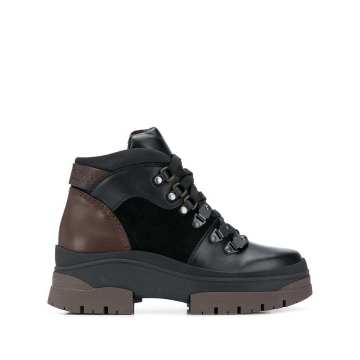 contrast-panel hiking boots