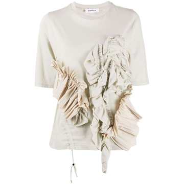 ruffle-detail T-shirt