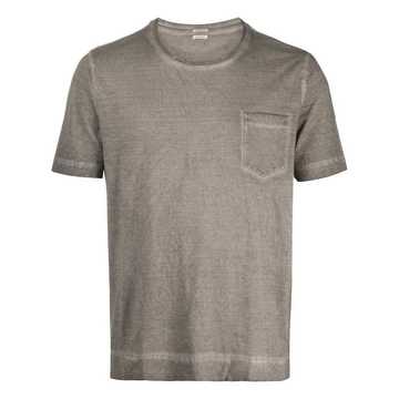 crew neck chest pocket T-shirt