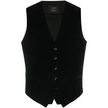 Brian single-breasted cotton gilet