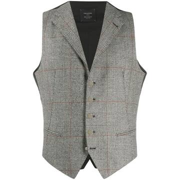 check print waistcoat