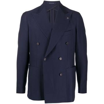 double-breasted wool blazer