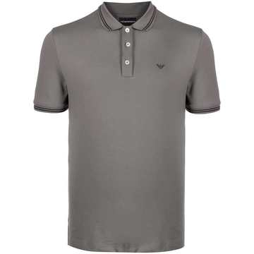 short sleeved logo polo shirt