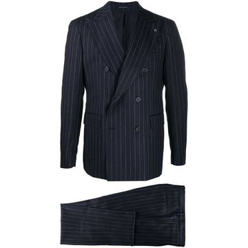 pinstripe double-breasted suit