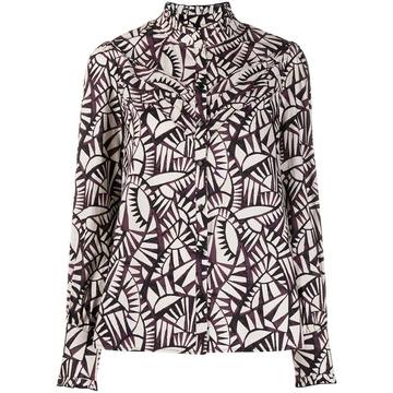 Over geometric-print shirt