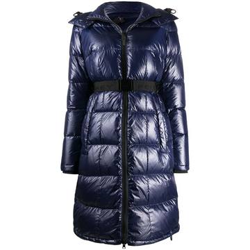 belted puffer coat