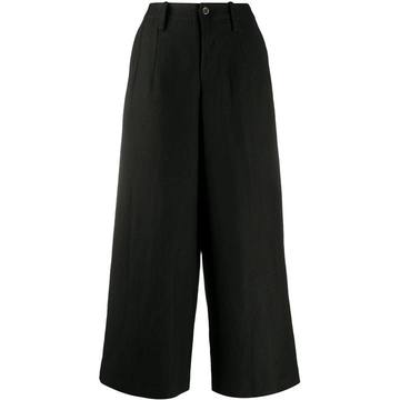 wide-leg cropped trousers