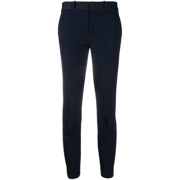 mid-rise cropped slim-fit trousers