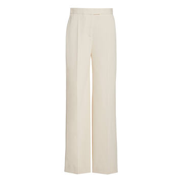 High-Waist Straight-Leg Crepe Pants