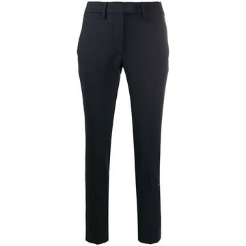 mid-rise slim-fit trousers