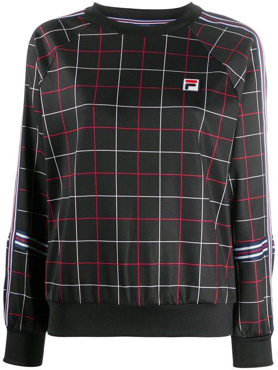 grid-print sweatshirt展示图