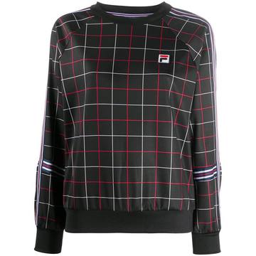 grid-print sweatshirt