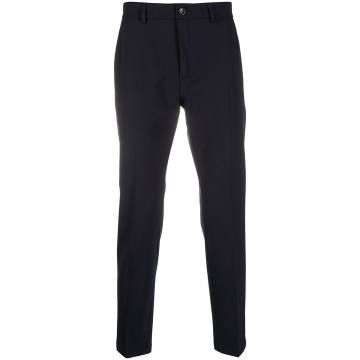 fitted tapered trousers