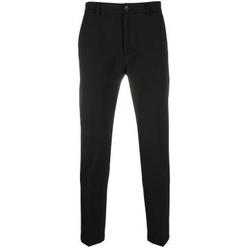 fitted tapered trousers