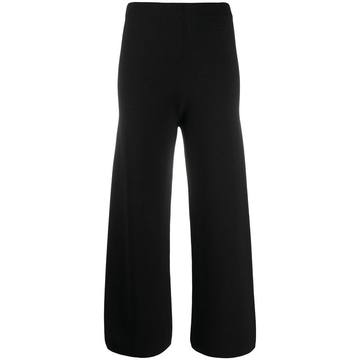 wide-leg wool trousers