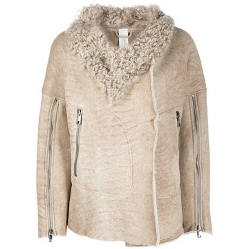 shearling trim coat