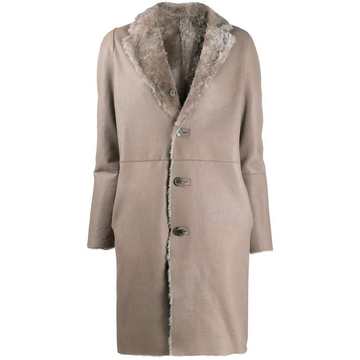 reversible single breasted coat