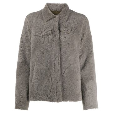 fitted shearling coat