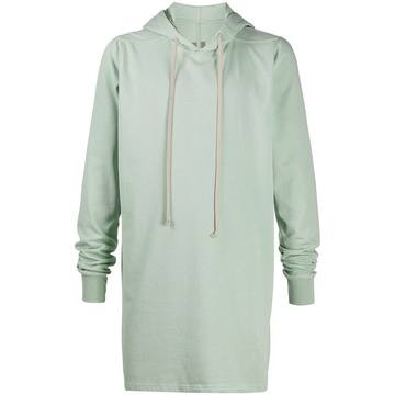 longline drawstring hoodie