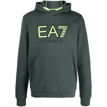 logo-print long-sleeved hoodie