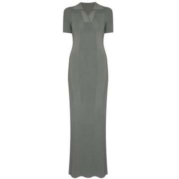polo fitted maxi dress
