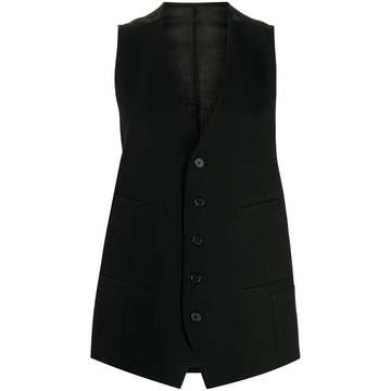 sheer-panel tailored waistcoat