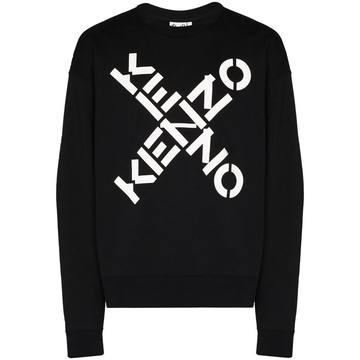 oversized logo print cotton sweatshirt