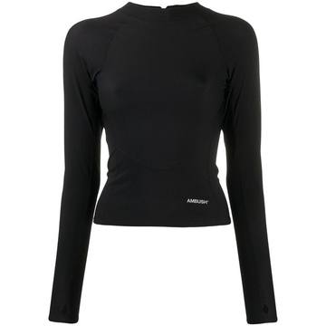 zip-up long-sleeve top