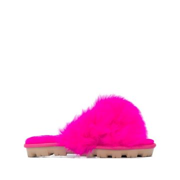 Fuzzalicious faux fur slides